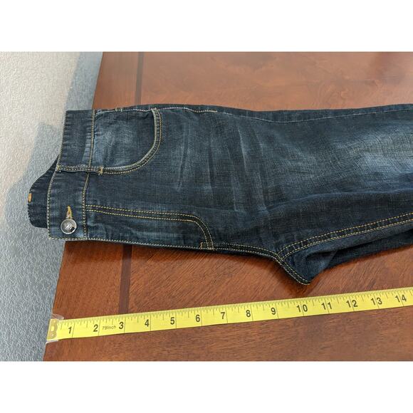 Declo Ganabab Fashionable Jeans 33 Black Mens Mid Rise Medium Wash Regular Fit - Picture 8 of 13